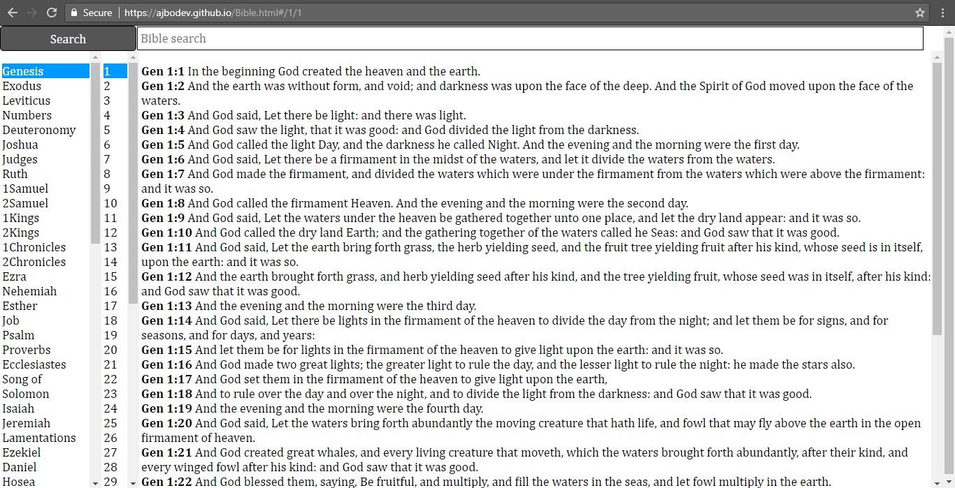 GitHub - ajbodev/bible-html: Fast, minimalist Bible app built using the ...